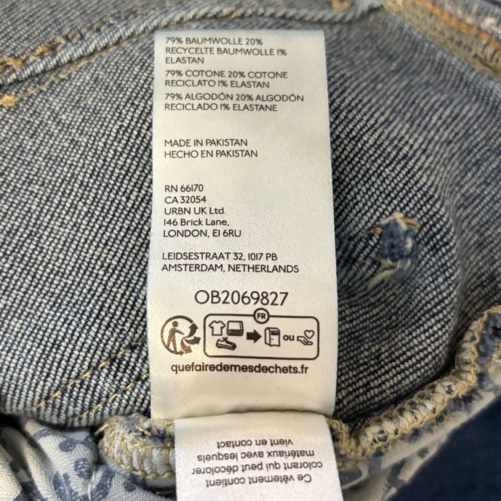 Free People We the Free Sabine Slim A Line Jeans HIBERNATE Blue straight leg 31 - Picture 12 of 14